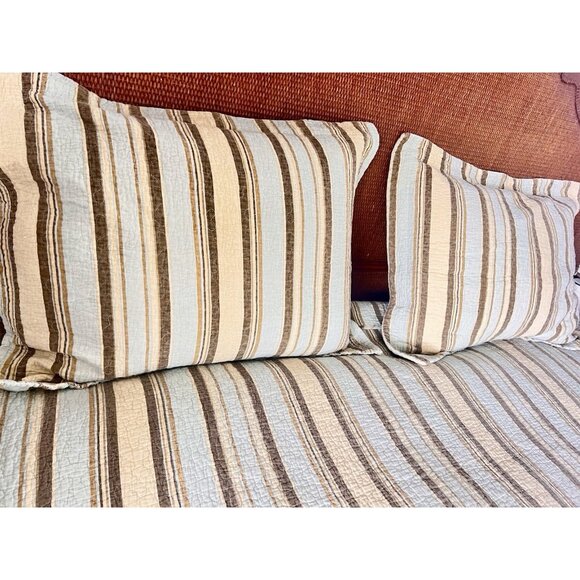 3-pc Tommy Bahama Home Set FULL/QUEEN Quilt 87"W x 91"L 2 Standard Pillow Sham - Picture 6 of 11